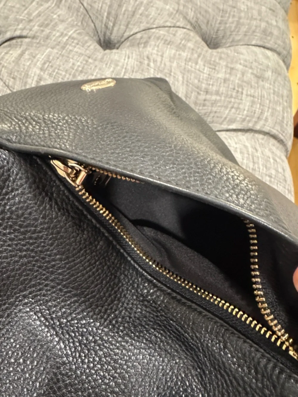 Coach Isabelle Black Pebbled Leather Shoulder Hobo Crossbody Bag - Picture 14 of 17